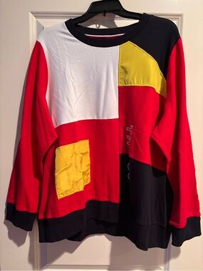 Tommy Hilfiger Catalina Colorblock Sweatshirt Women’s 1X Plus Size NWT